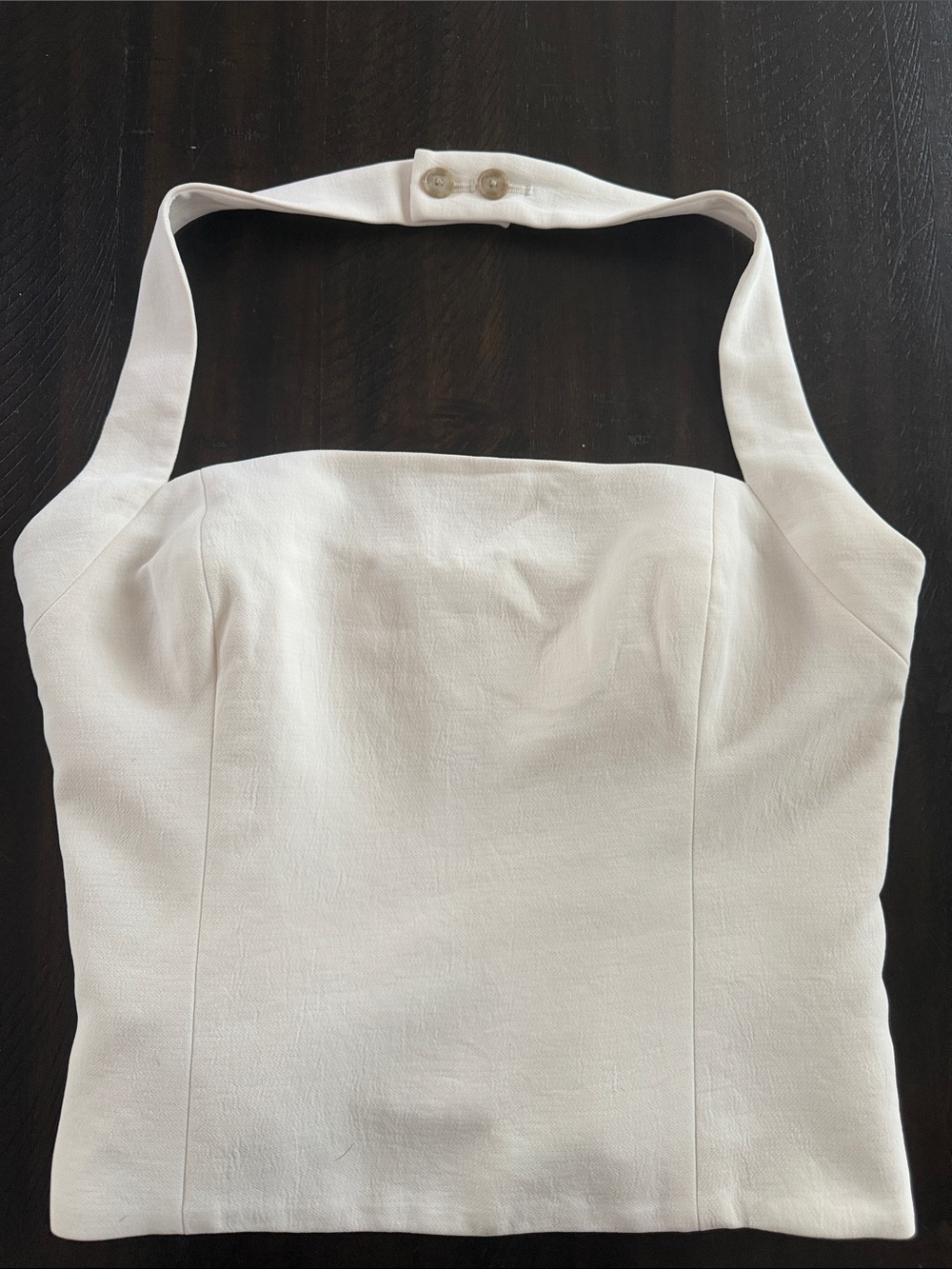 Aritzia Crepette Creme Halter Neck Top
